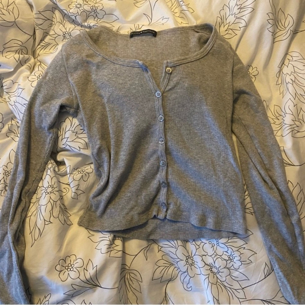 gray brandy melville button up
